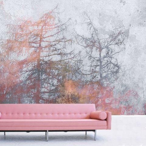 Luxusní vliesová tapeta „Pink forest“