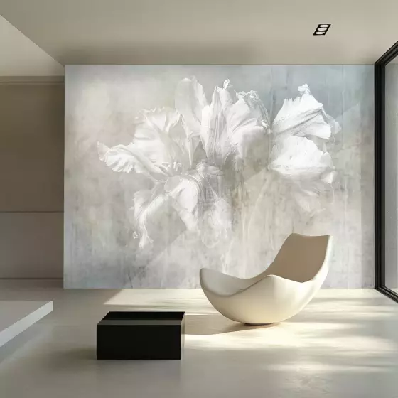 Luxusní vliesová tapeta „White tulips“