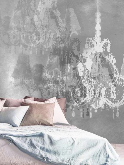 Luxusní vliesová tapeta „ Crystal Chandelier” z kolekce Beton story
