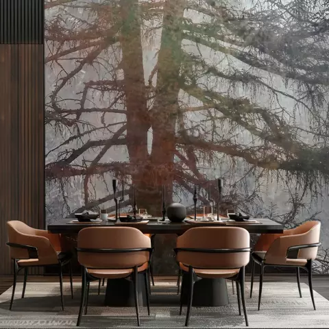 Luxusní vliesová tapeta „Larch forest“