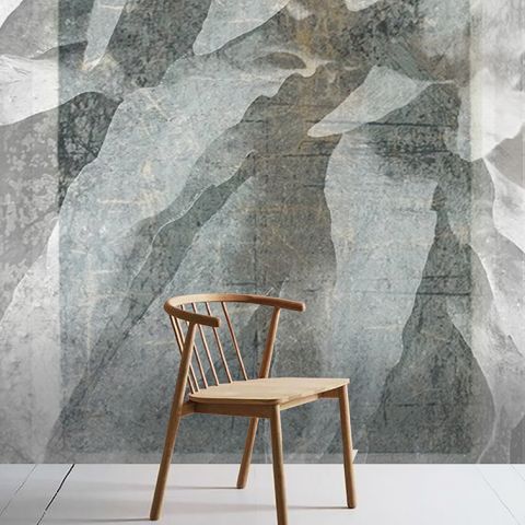 Luxusní vliesová tapeta „Concrete leaves“