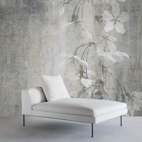 Luxusní vliesová tapeta „Flowering concrete“