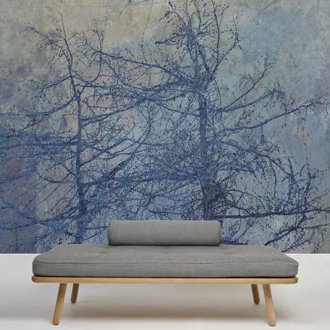 Luxusní vliesová tapeta „Blue larch trees“